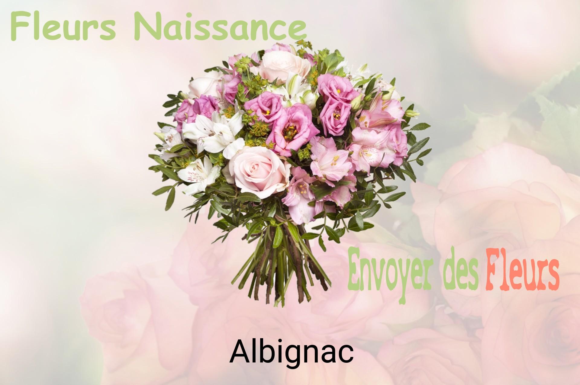 Bouquet de fleurs de naissance livré à Albignac