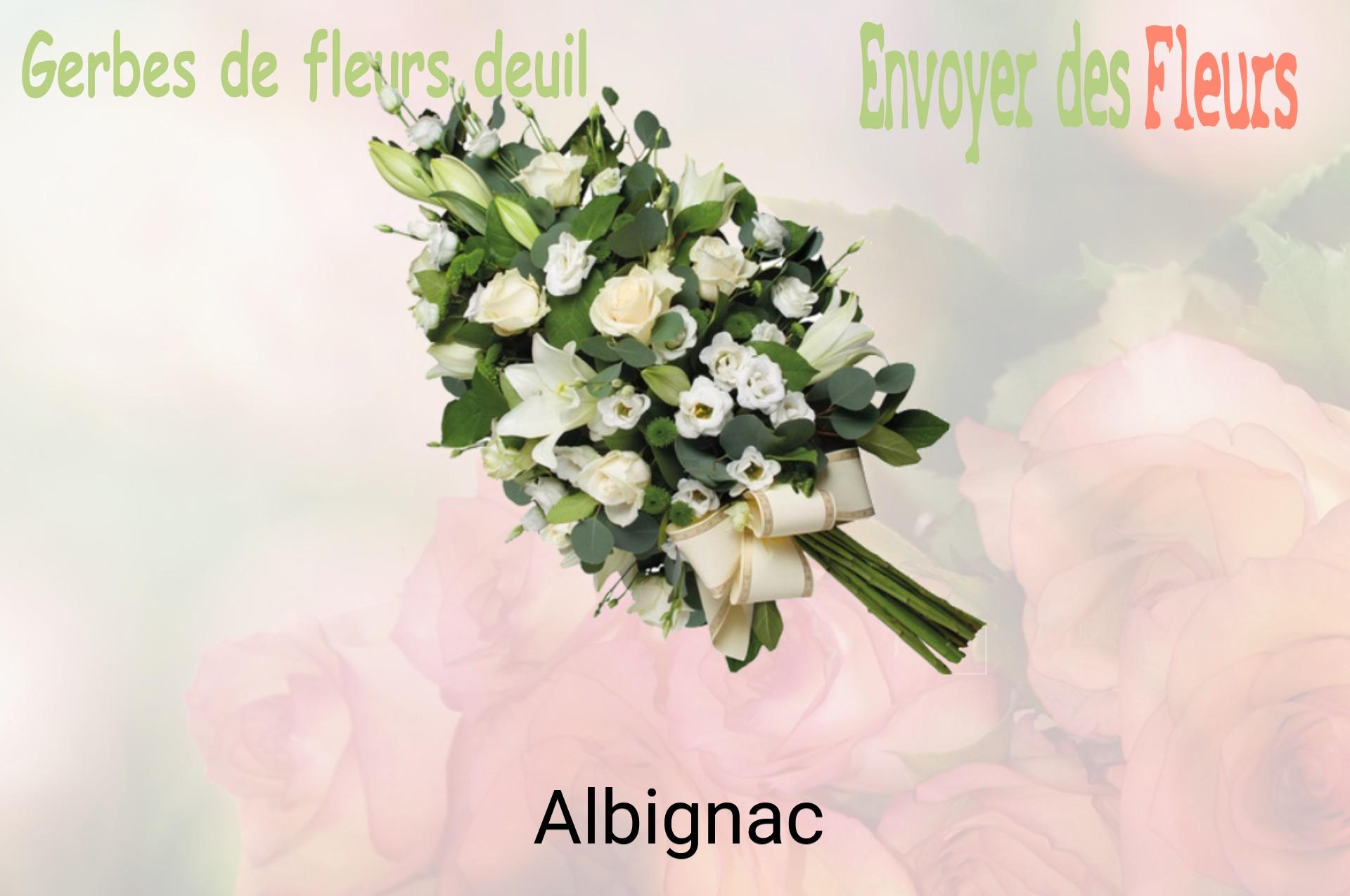 Gerbe de fleurs de deuil livrée à Albignac